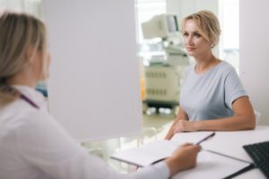 primary care doctor talking to patient