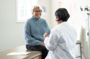 Senior Woman at the primary care Doctors